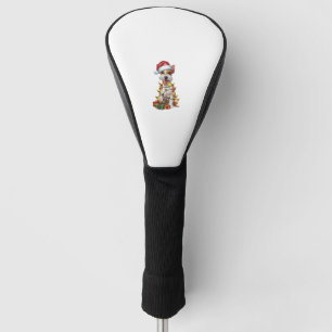 Xmas Lighting Santa Silky Terrier Dog Christmas Golf Head Cover