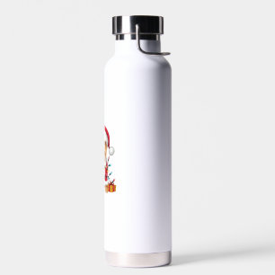Xmas Lighting Santa Yorkshire Terrier Dog Christma Water Bottle
