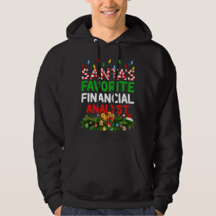 Xmas Lighting Santa's Favourite Financial Analyst Hoodie