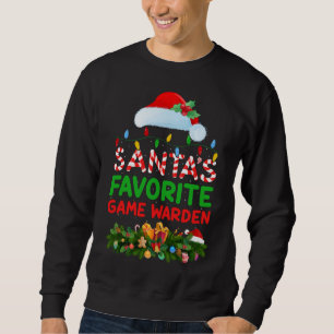 Xmas Lighting Santa's Favourite Game Warden Christ Sweatshirt