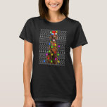 Xmas Lighting Ugly Santa Irish Setter Dog Christma T-Shirt<br><div class="desc">Xmas Lighting Ugly Santa Irish Setter Dog Christmas.</div>