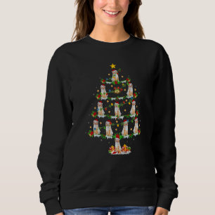 Xmas Lights Australian Shepherd Dog Christmas Tree Sweatshirt
