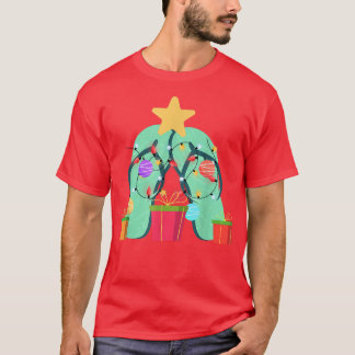Xmas Lights Hawaiian Summer Xmas Tree Christmas In T-Shirt