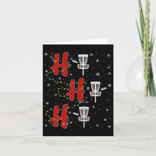 Xmas Lights Ho Ho Ho Disc Golf Funny Ugly Christma Card