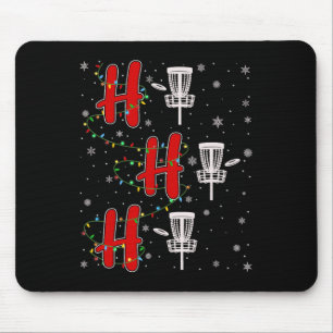 Xmas Lights Ho Ho Ho Disc Golf Funny Ugly Christma Mouse Pad