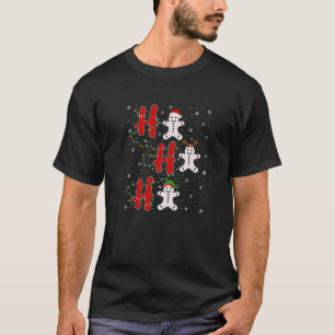 Xmas Lights HO HO HO Ginger Beard Man Funny Ugly C T-Shirt