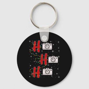 Xmas Lights Ho Ho Ho Photography Funny Ugly Christ Key Ring