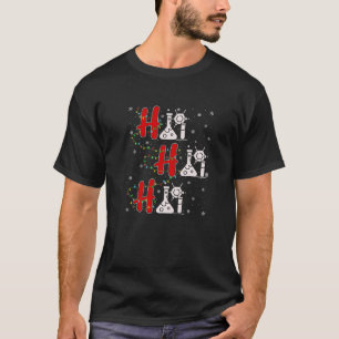 Xmas Lights HO HO HO Science Medical Lab Ugly Chri T-Shirt