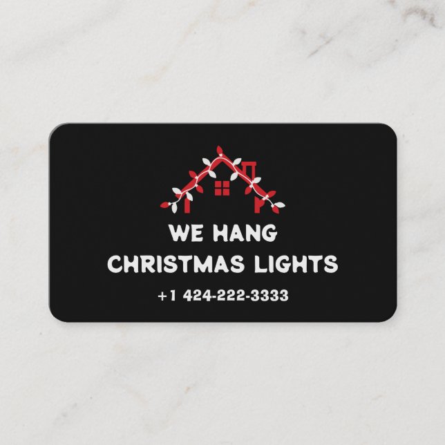 💡 Xmas Lights Installation Business Card (Front)