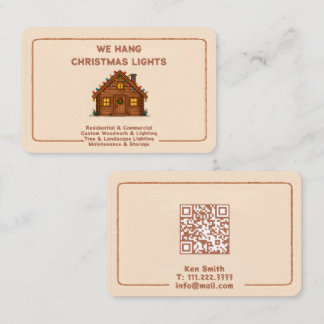 ❄️🤶 Xmas Lights Installation QR Business Card