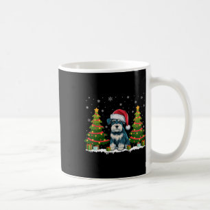Xmas Lights Miniature Schnauzer Dog Santa Christma Coffee Mug
