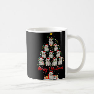 Xmas Lights Santa Bichon Frise Dog Christmas Tree  Coffee Mug