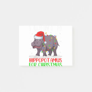 Xmas Lights Santa Brontosaurus Dinosaur Christmas Post-it Notes