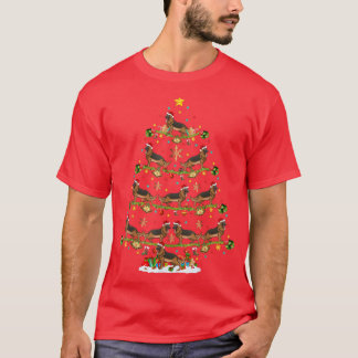 Xmas Lights Santa German Shepherd Dog Christmas Tr T-Shirt