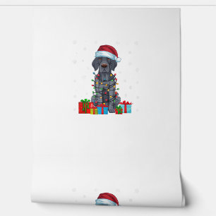 Xmas Lights Santa German Shorthaired Pointer Dog C Wallpaper