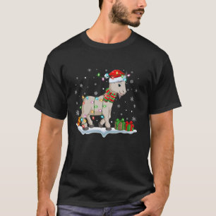 Xmas Lights Santa Goat Christmas Pajamas  T-Shirt