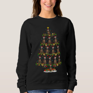 Xmas Lights Santa Miniature Pinscher Dog Christmas Sweatshirt
