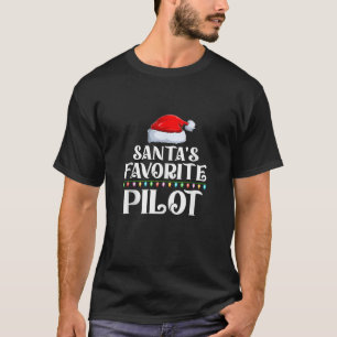 Xmas Lights Santa s Favourites Pilot Christmas Tan T-Shirt