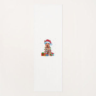 Xmas Lights Santa Soft Coated Wheaten Terrier Dog  Yoga Mat