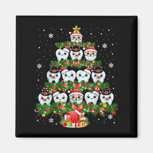 Xmas Lights Teeth Doctor Dentist Tooth Teeth Chris Magnet