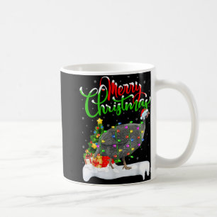 Xmas Lights Tree Santa Guinea Fowl Bird Merry Chri Coffee Mug