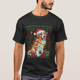 Xmas Lights Ugly Santa Hat Great Pyrenees Dog Chri T-Shirt