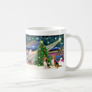 Xmas Magic Beagle Pair Coffee Mug