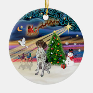 Xmas Magic - German Short Haired Pointer Ceramic Ornament
