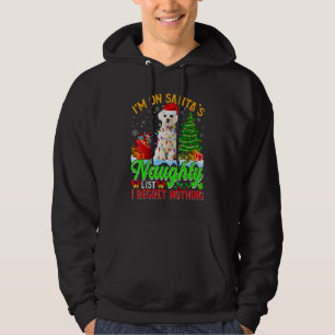 Xmas Maltese Dog On Santa's Naughty List Hoodie