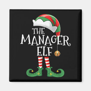 Xmas Manager Elf Matching Family Group Christmas E Magnet