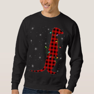 Xmas Matching Family Buffalo Plaid Meerkat Christm Sweatshirt
