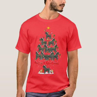 Xmas Matching Santa Miniature Schnauzer Dog Christ T-Shirt