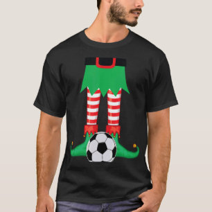 Xmas Matching Soccer Elf Pajama Christmas Team S T-Shirt