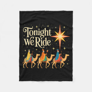 Xmas Men Women Nativity Three Wise Men Tonight We  Fleece Blanket