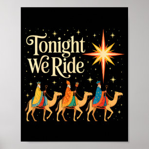Xmas Men Women Nativity Three Wise Men Tonight We Poster