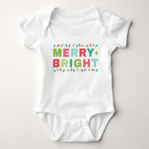 Xmas Merry and Bright Baby Bodysuit