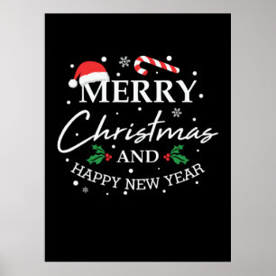 Xmas Merry Christmas And Happy New Year Poster