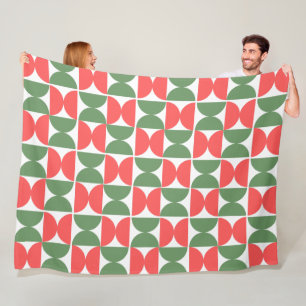 Xmas Mid-Century Fleece Blanket