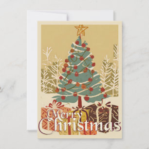 Xmas Motif, with Presents Under the Christmas Tree