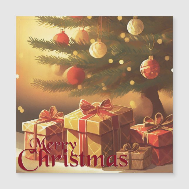 Xmas Motif, with Presents Under the Christmas Tree (Front)