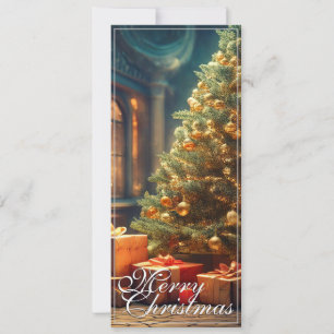 Xmas Motif with Presents Under the Christmas Tree