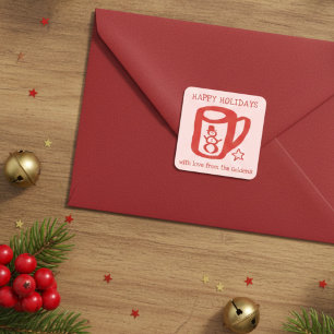 Xmas Mug Doodle CHRISTMAS Holiday To From Label