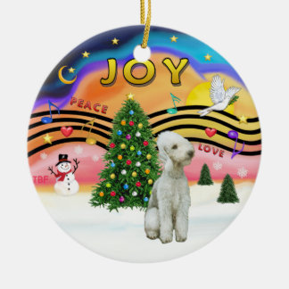 Xmas Music 2 - Bedlington Terrier Ceramic Ornament