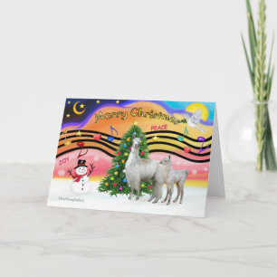 Xmas Music 2 - Llama Mama and Baby Holiday Card