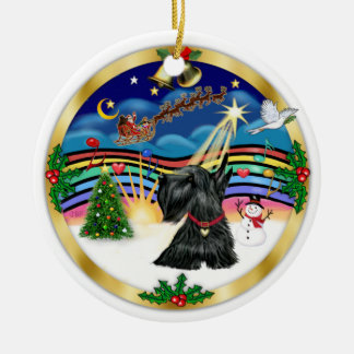Xmas Music 3 - Scottish Terrier #12 Ceramic Tree Decoration