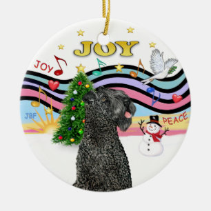 Xmas Music - Kerry Blue Terrier Ceramic Ornament