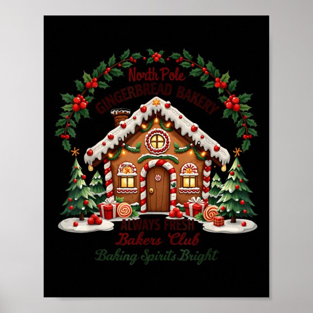 Xmas North Le Gingerbread Bakery Baking Srits Brig Poster (Front)