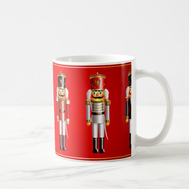 Xmas Nutcrackers Army Cartoon Coffee Mug (Right)