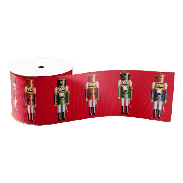 Xmas Nutcrackers Grosgrain Ribbon (Spool)