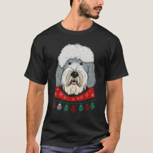 Xmas Old English Sheepdog Santa on Christmas Bobta T-Shirt